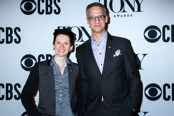 Jessica Paz and Nevin Steinberg at the Tony Awards